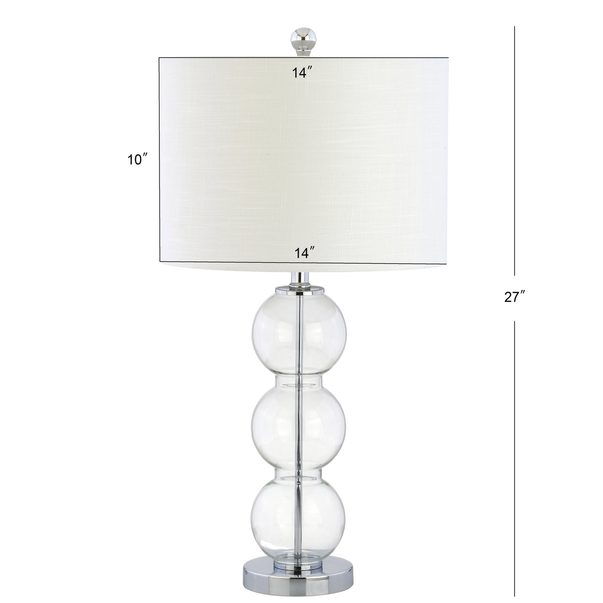 Bella Glass Triple-Sphere LED Table Lamp-Set of 2