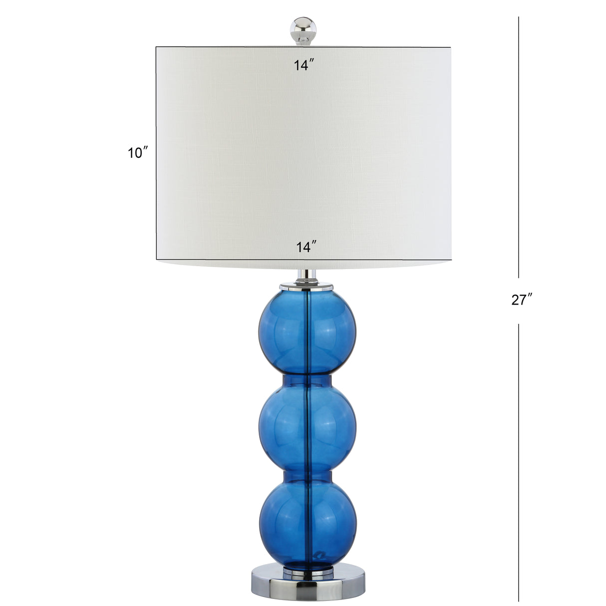 Bella Glass Triple-Sphere LED Table Lamp-Set of 2