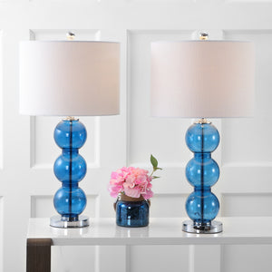 Bella Glass Triple-Sphere LED Table Lamp-Set of 2