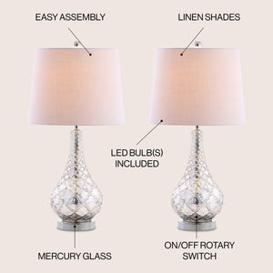 Darren glass led table lamp-set of 2