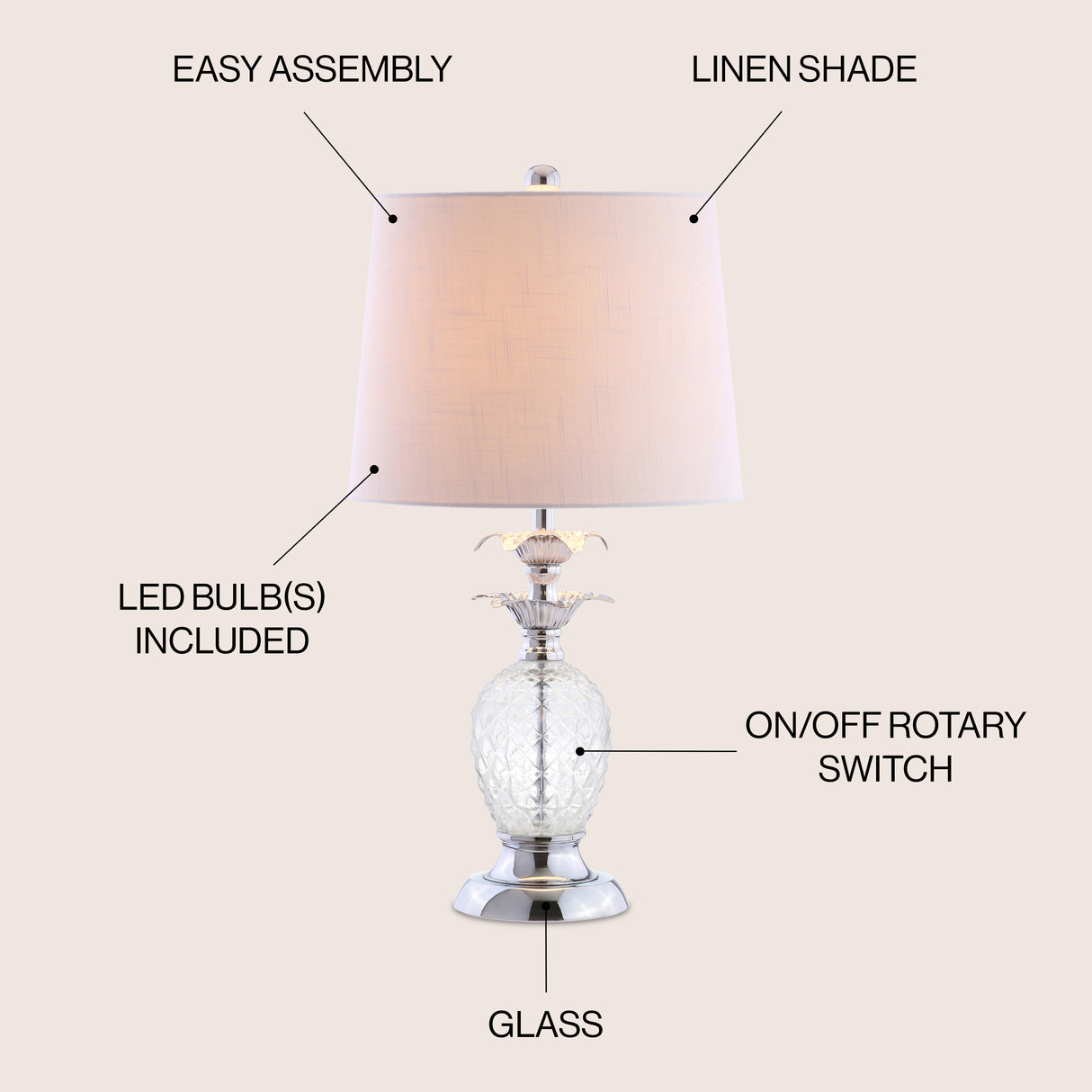 Jane Glass LED Table Lamp