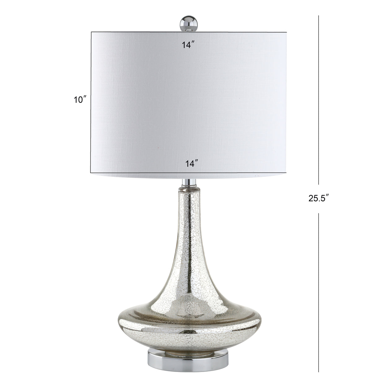 Cecile Glass Teardrop LED Table Lamp-Set of 2