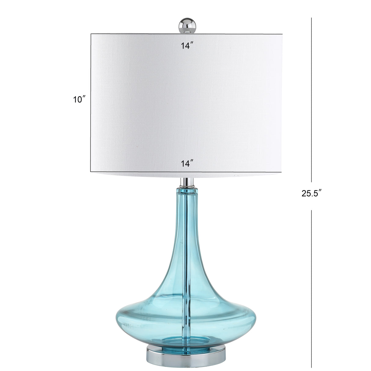 Cecile Glass Teardrop LED Table Lamp-Set of 2