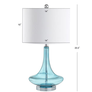 Cecile Glass Teardrop LED Table Lamp-Set of 2