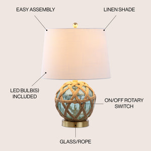 Andrews LED Glass/Rope Table Lamp