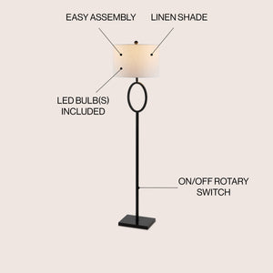 April Metal Modern Contemporary LED Floor Lamp