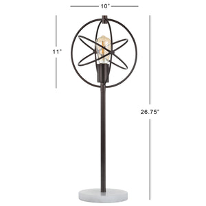 Atomic Edison Bulb Metal/Marble Modern LED Table Lamp