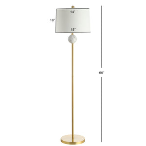 Vaughn Modern Metal/Resin LED Floor Lamp