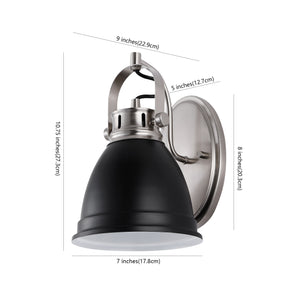 Phineas 1-Light Adjustable Farmhouse Bohemian Iron LED Vanity Light