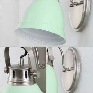 Phineas 1-Light Adjustable Farmhouse Bohemian Iron LED Vanity Light