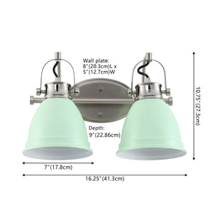 Phineas 2-Light Adjustable Farmhouse Bohemian Iron LED Vanity Light