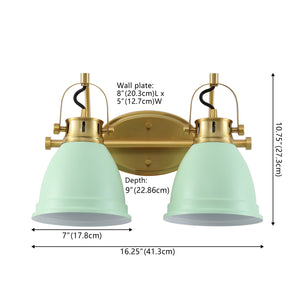 Phineas 2-Light Adjustable Farmhouse Bohemian Iron LED Vanity Light