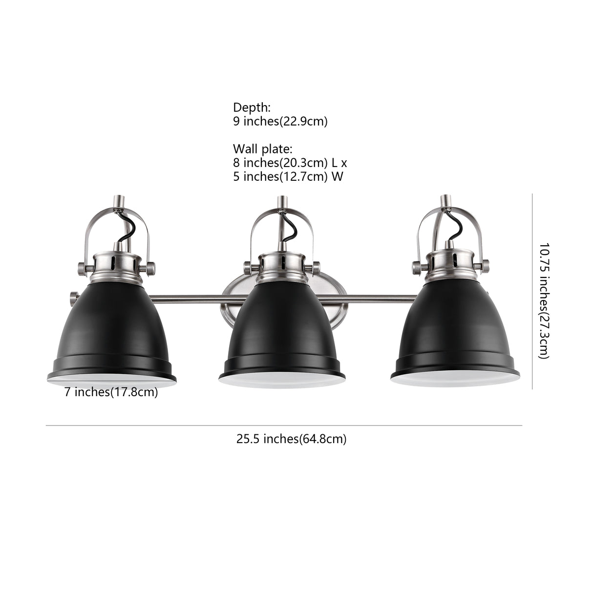 Phineas 3-Light Adjustable Farmhouse Bohemian Iron LED Vanity Light