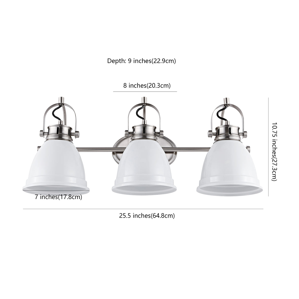 Phineas 3-Light Adjustable Farmhouse Bohemian Iron LED Vanity Light