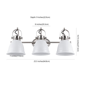 Phineas 3-Light Adjustable Farmhouse Bohemian Iron LED Vanity Light
