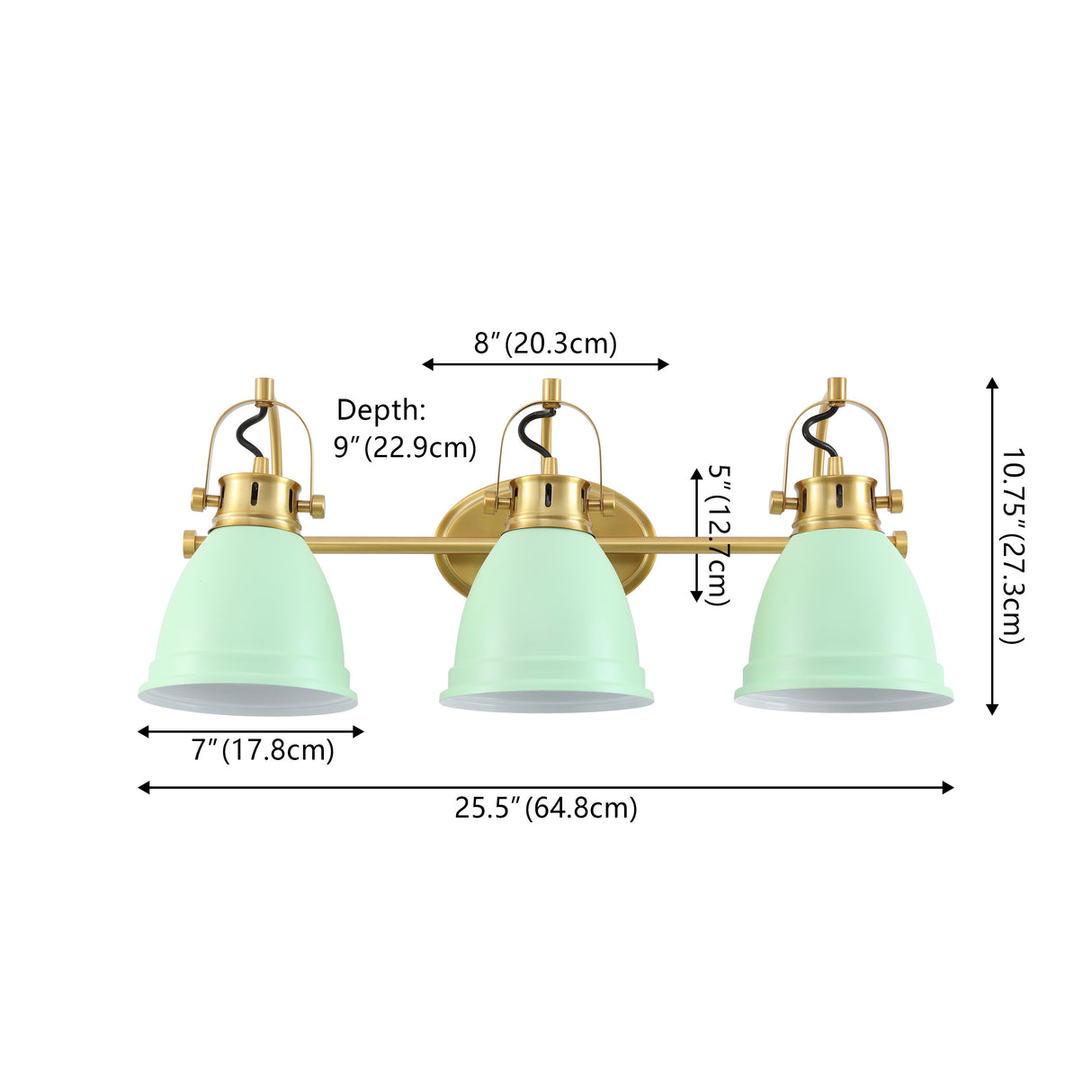 Phineas 3-Light Adjustable Farmhouse Bohemian Iron LED Vanity Light