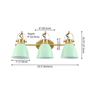 Phineas 3-Light Adjustable Farmhouse Bohemian Iron LED Vanity Light