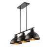 Asher 3-Light Industrial Farmhouse Iron Linear LED Pendant