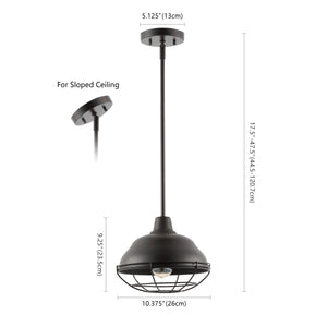 Levi 1-Light Industrial Farmhouse Iron LED Pendant