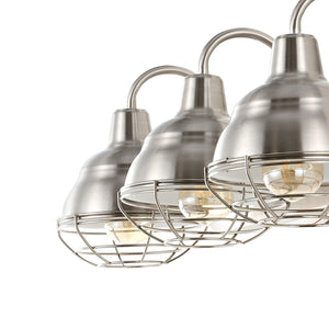 Levi 3-Light Industrial Farmhouse Iron LED Vanity
