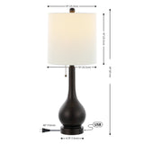 Tyler Modern Classic Gourd Iron LED Table Lamp with Pull-Chain with Dual USB Charging Port