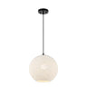 Lacey-1-Light-Bohemian-Minimalist-Iron/Rope-Woven-Globe-LED-Pendant-Pendants