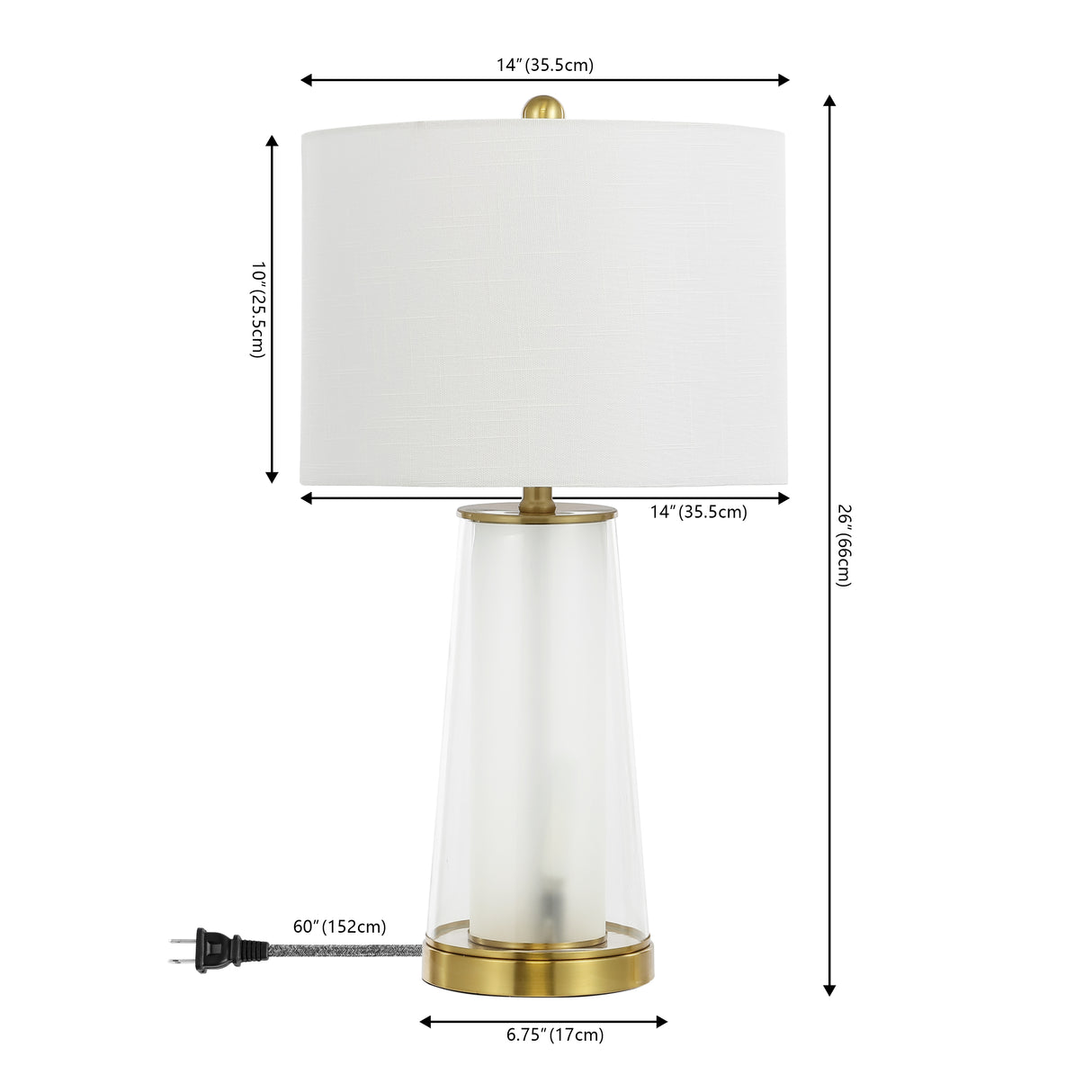 Tryon Modern Minimalist Glass/Iron Nightlight LED Table Lamp