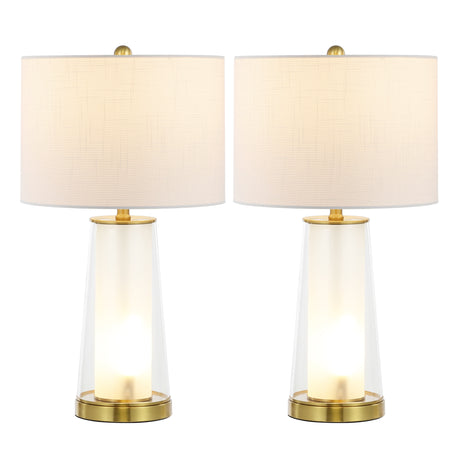 Tryon Modern Minimalist Glass/Iron Nightlight LED Table Lamp