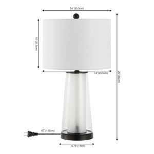 Tryon Modern Minimalist Glass/Iron Nightlight LED Table Lamp