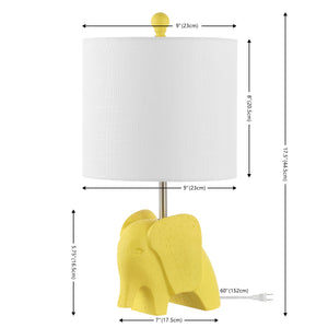 Koda Eclectic Southwestern Resin/Iron Elephant LED Kids' Table Lamp