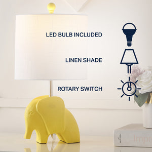 Koda Eclectic Southwestern Resin/Iron Elephant LED Kids' Table Lamp