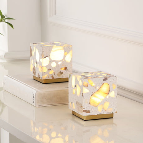 Lara-Modern-Glam-Terrazzo-Rechargeable/Cordless-Dimmable-Integrated-LED-Mini-Table-Lamp-with-Touch-Sensor-Table-Lamps