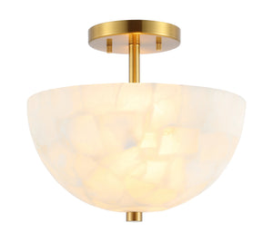 Celine-2-Light-Modern-Contemporary-Alabaster/Iron-Inverted-Dome-LED-Semi-Flush-Mount-Flush-Mounts
