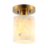Jules-1-Light-Modern-Contemporary-Alabaster/Iron-Cylinder-LED-Semi-Flush-Mount-Flush-Mounts