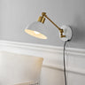 Lisa Swing Arm 1-Light Modern Midcentury Iron USB Charging Port LED Sconce