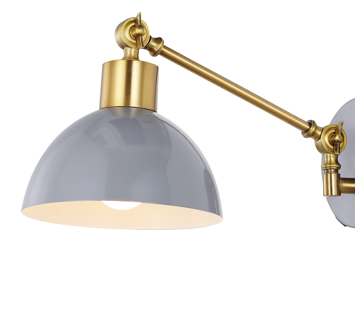 Lisa Swing Arm 1-Light Modern Midcentury Iron USB Charging Port LED Sconce