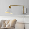 Max Swing Arm 1-Light Modern Midcentury Iron USB Charging Port LED Sconce