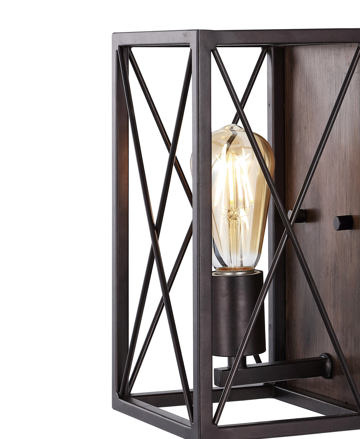 Norris 1-Light Farmhouse Rustic Iron LED Sconce
