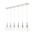 Harlow-6-Light-Modern-Contemporary-Round-Glass/Iron-LED-Linear-Pendant-Pendants