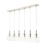 Harlow-6-Light-Modern-Contemporary-Round-Glass/Iron-LED-Linear-Pendant-Pendants
