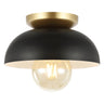 Paulina 1-Light Classic Industrial Iron LED Flush Mount