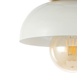 Paulina 1-Light Classic Industrial Iron LED Flush Mount