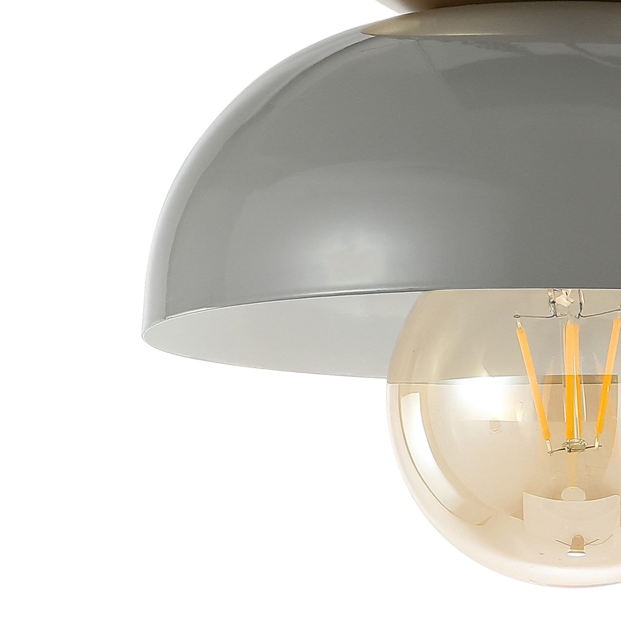 Paulina 1-Light Classic Industrial Iron LED Flush Mount