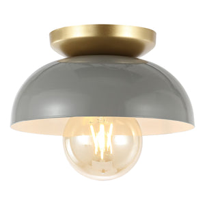 Paulina 1-Light Classic Industrial Iron LED Flush Mount