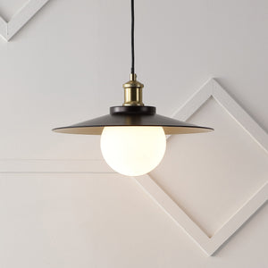 Hadley-1-Light-Scandinavian-Farmhouse-Iron/Frosted-Glass-LED-Pendant-Pendants