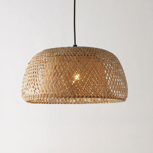 Mateo 1-Light Farmhouse Coastal Bamboo 180" Cord Plug-In or Hardwired LED Pendant