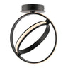 Nicole 2-Light Modern Minimalist Aluminum Ring Integrated LED Semi Flush Mount