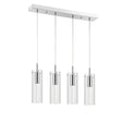 Mium-4-Light-Modern-Style-Iron/Crystal/Glass-Integrated-LED-Linear-Pendant-Pendants
