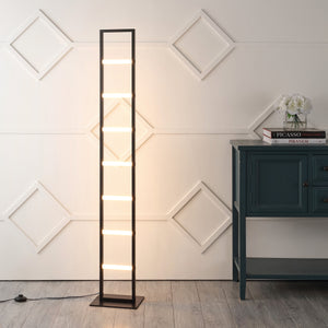 Ivan Minimalist Modern Iron Ladder Dimmable Integrated LED Floor Lamp