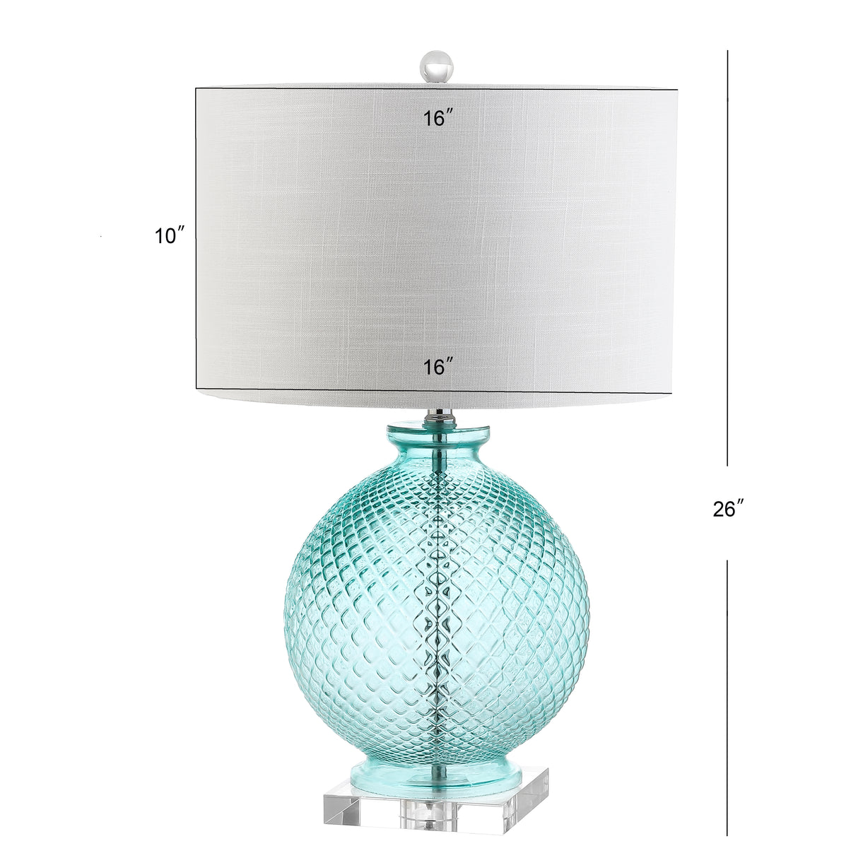 Estelle Glass and Crystal LED Table Lamp